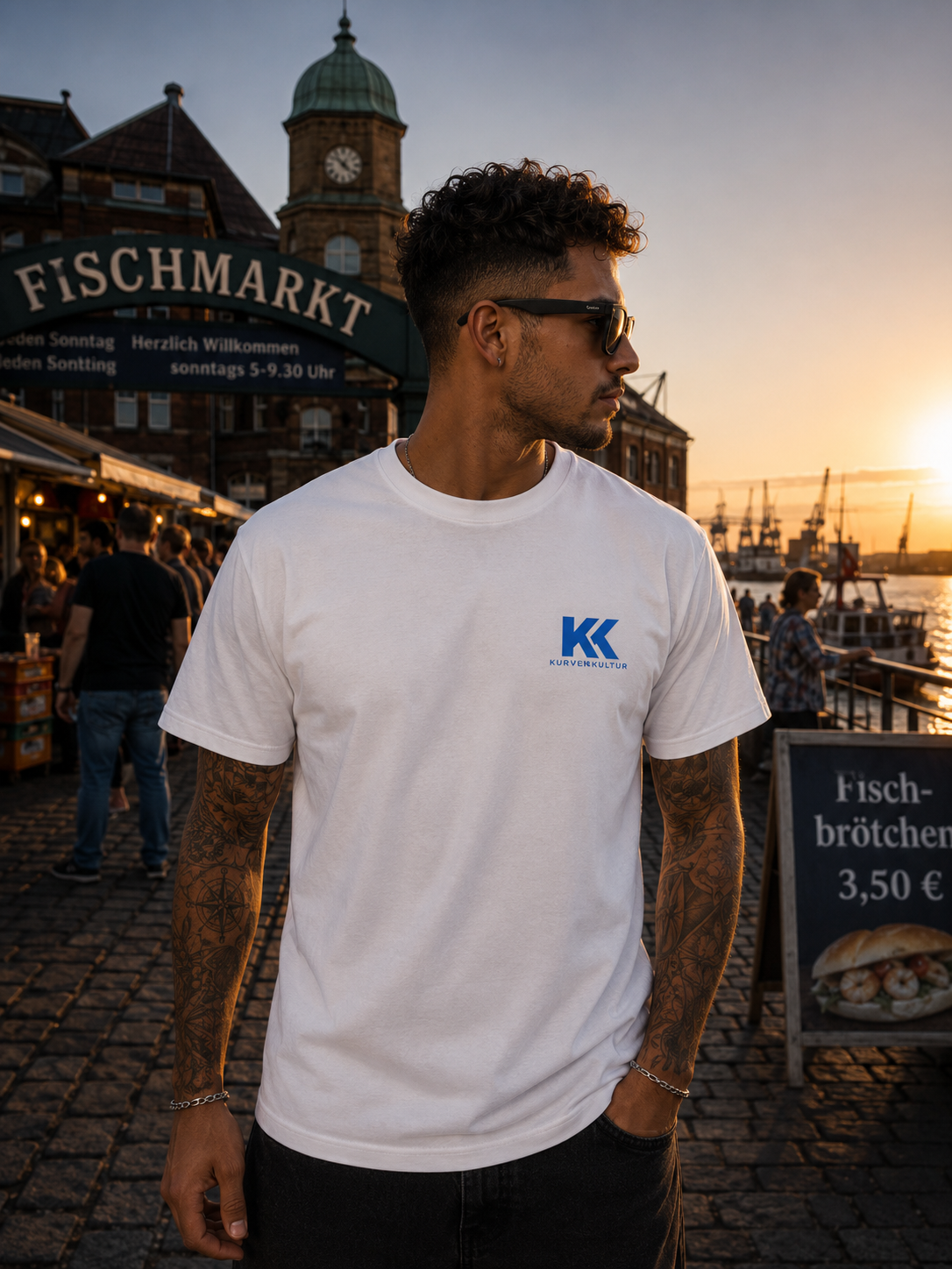 Hamburg Hafenkante T-Shirt-Premium Streatwear