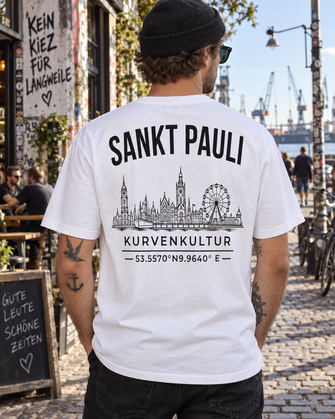 Sankt Pauli T-Shirt – Kiez Skyline | Kurvenkultur