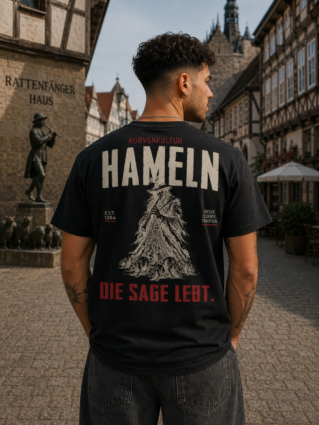 Hameln Die Sage lebt Premium Streetwear T-Shirt