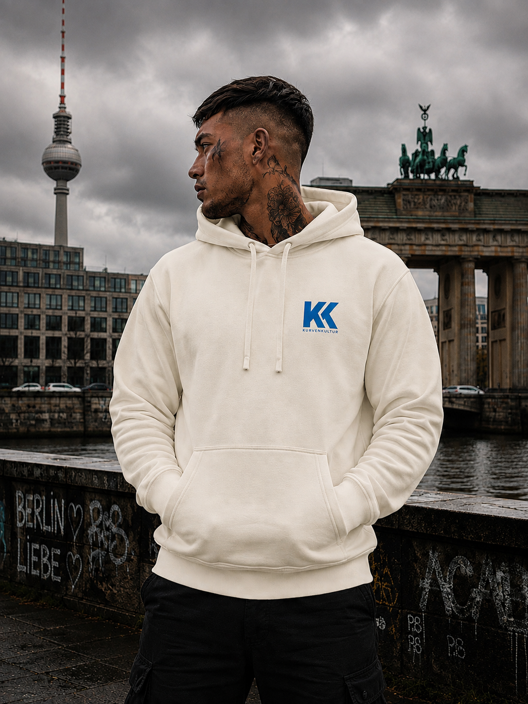 Berlin Beton im Herzen Premium Streetwear Hoodie