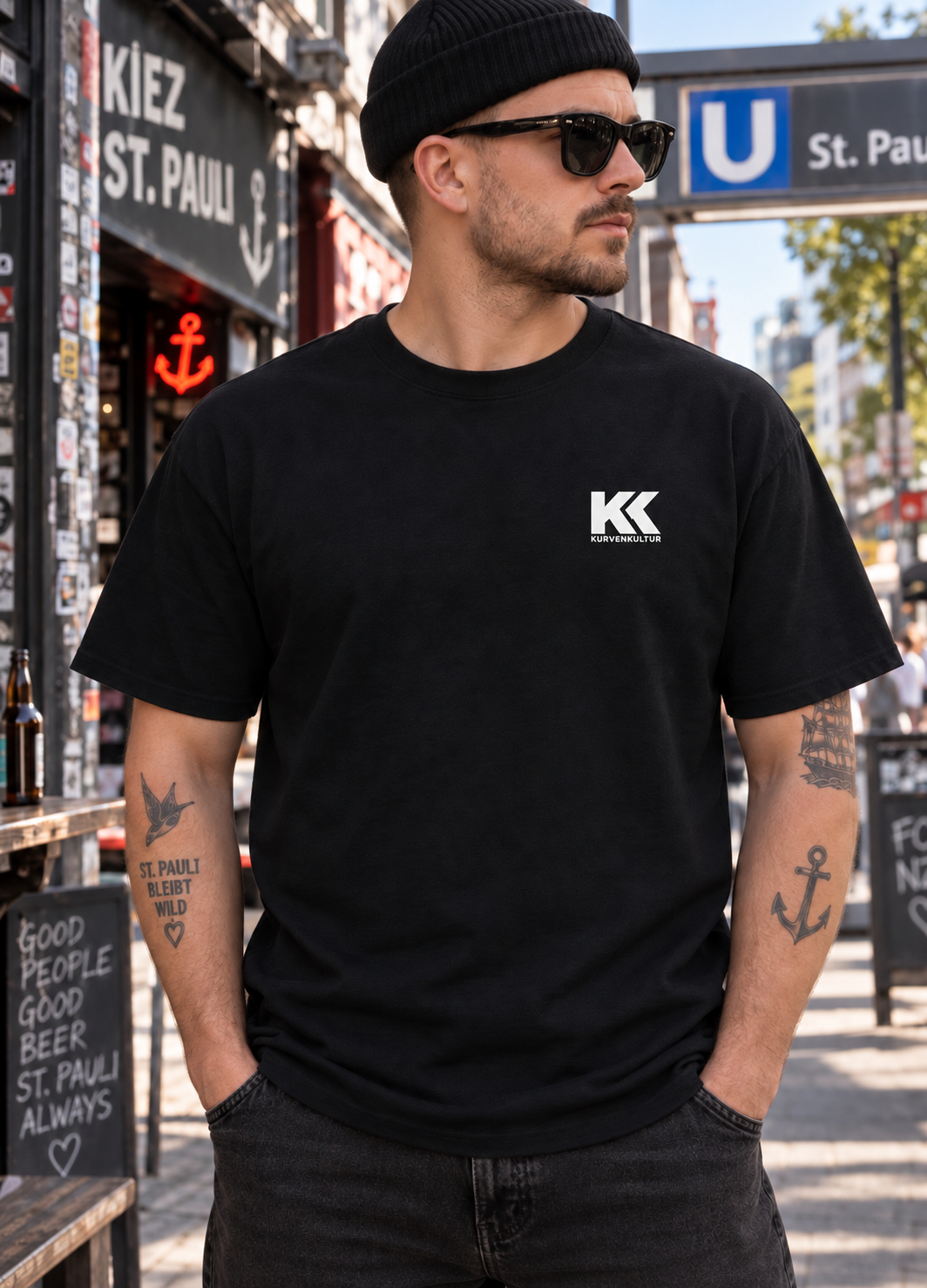 Sankt Pauli T-Shirt – Kiez Skyline | Kurvenkultur