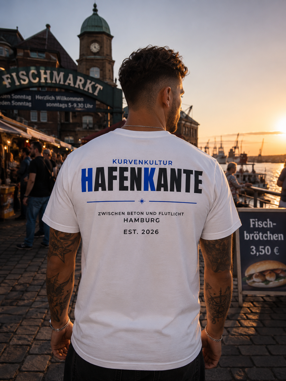 Hamburg Hafenkante T-Shirt-Premium Streatwear