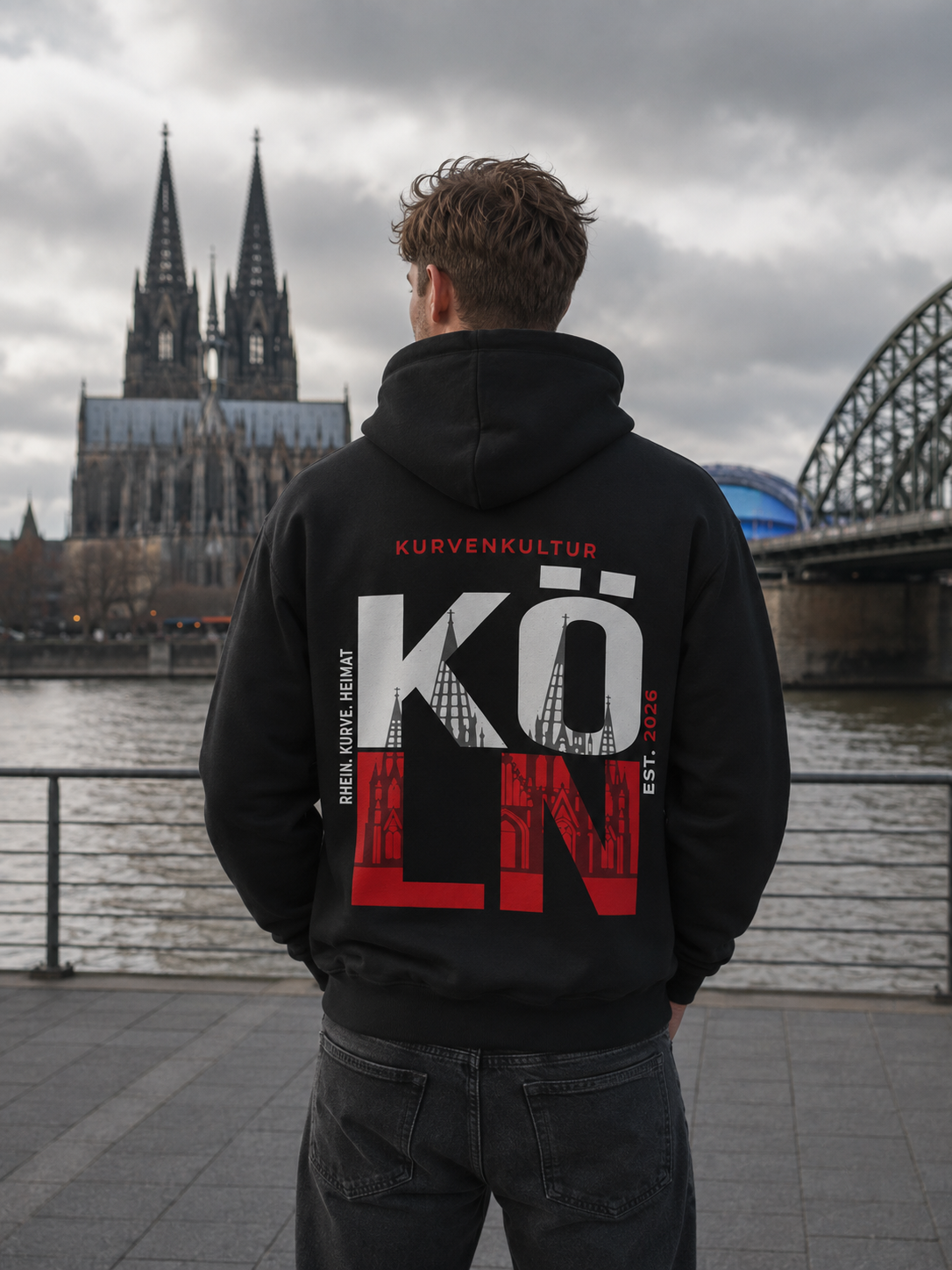 Köln Rhein Kurve Heimat Premium Streetwear Hoodie
