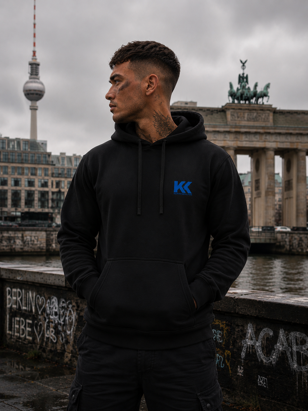 Berlin Beton im Herzen Premium Streetwear Hoodie