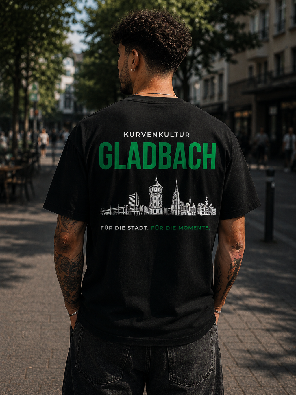 Gladbach Stadtsilhouette Premium Streetwear T-Shirt