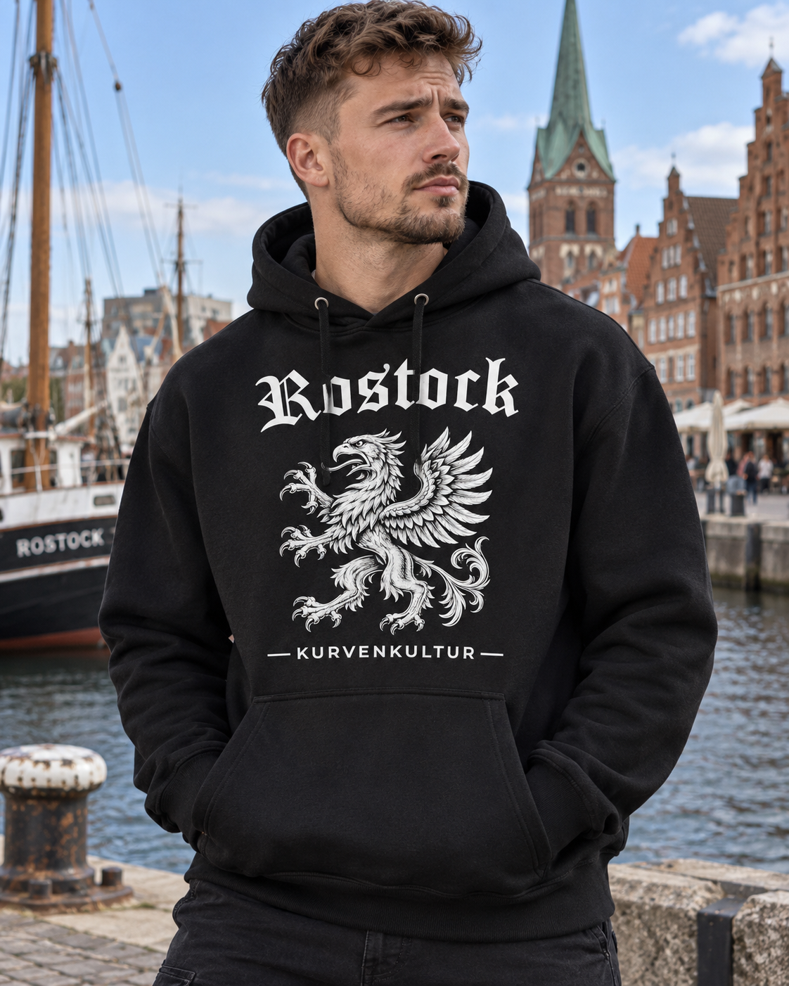 Rostock Hoodie – Greif | Kurvenkultur