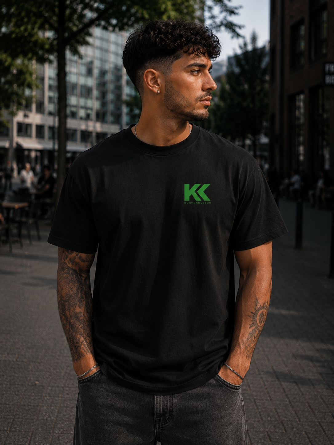 Gladbach Stadtsilhouette Premium Streetwear T-Shirt