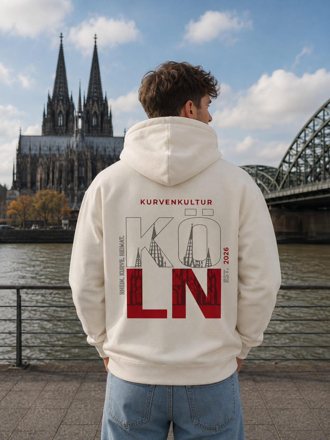 Köln Rhein Kurve Heimat Premium Streetwear Hoodie