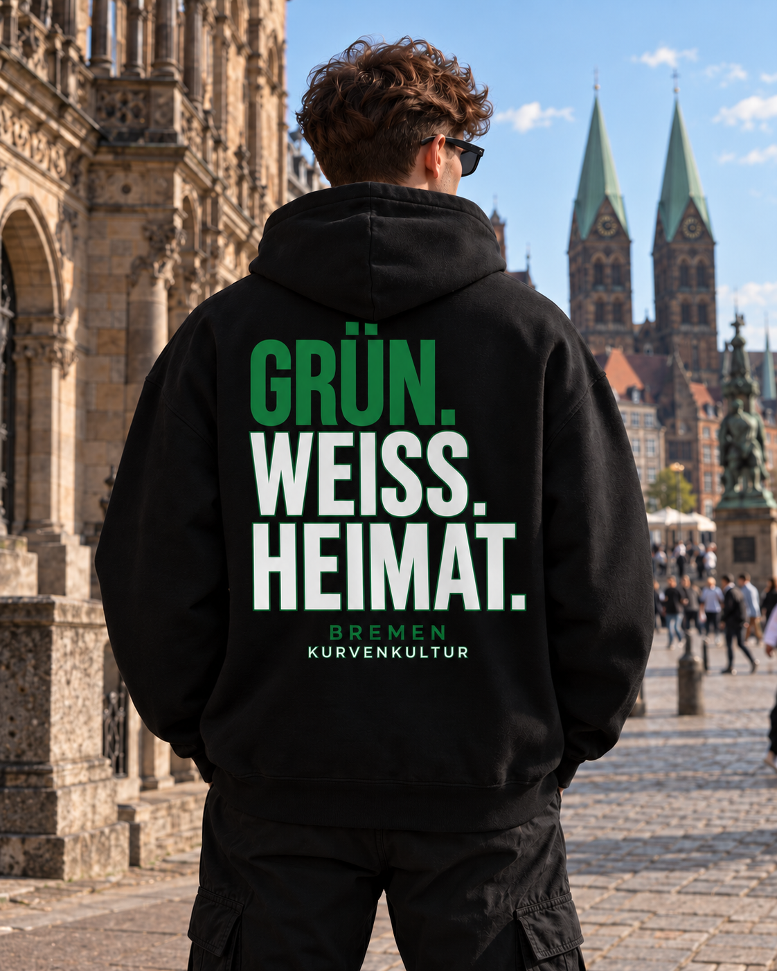Bremen Hoodie Grün. Weiß. Heimat. | Kurvenkultur
