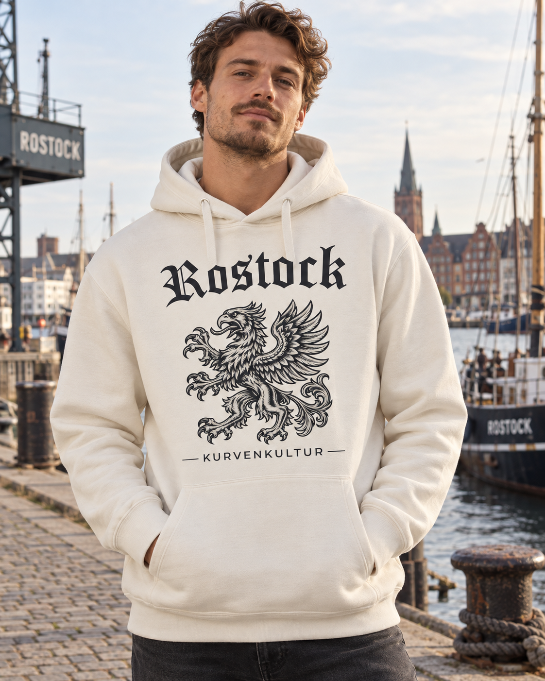 Rostock Hoodie – Greif | Kurvenkultur