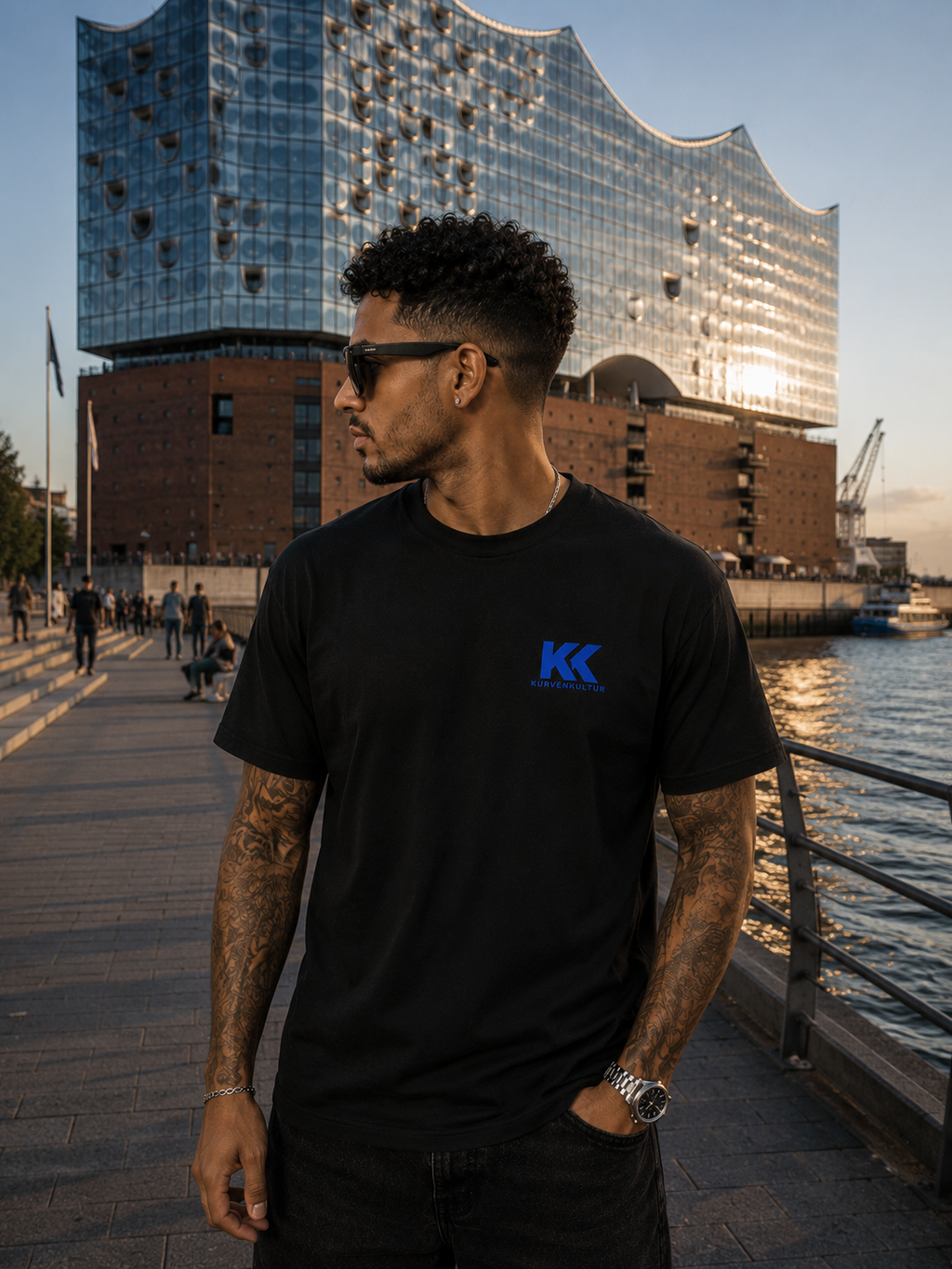Hamburg Hafenkante T-Shirt-Premium Streatwear