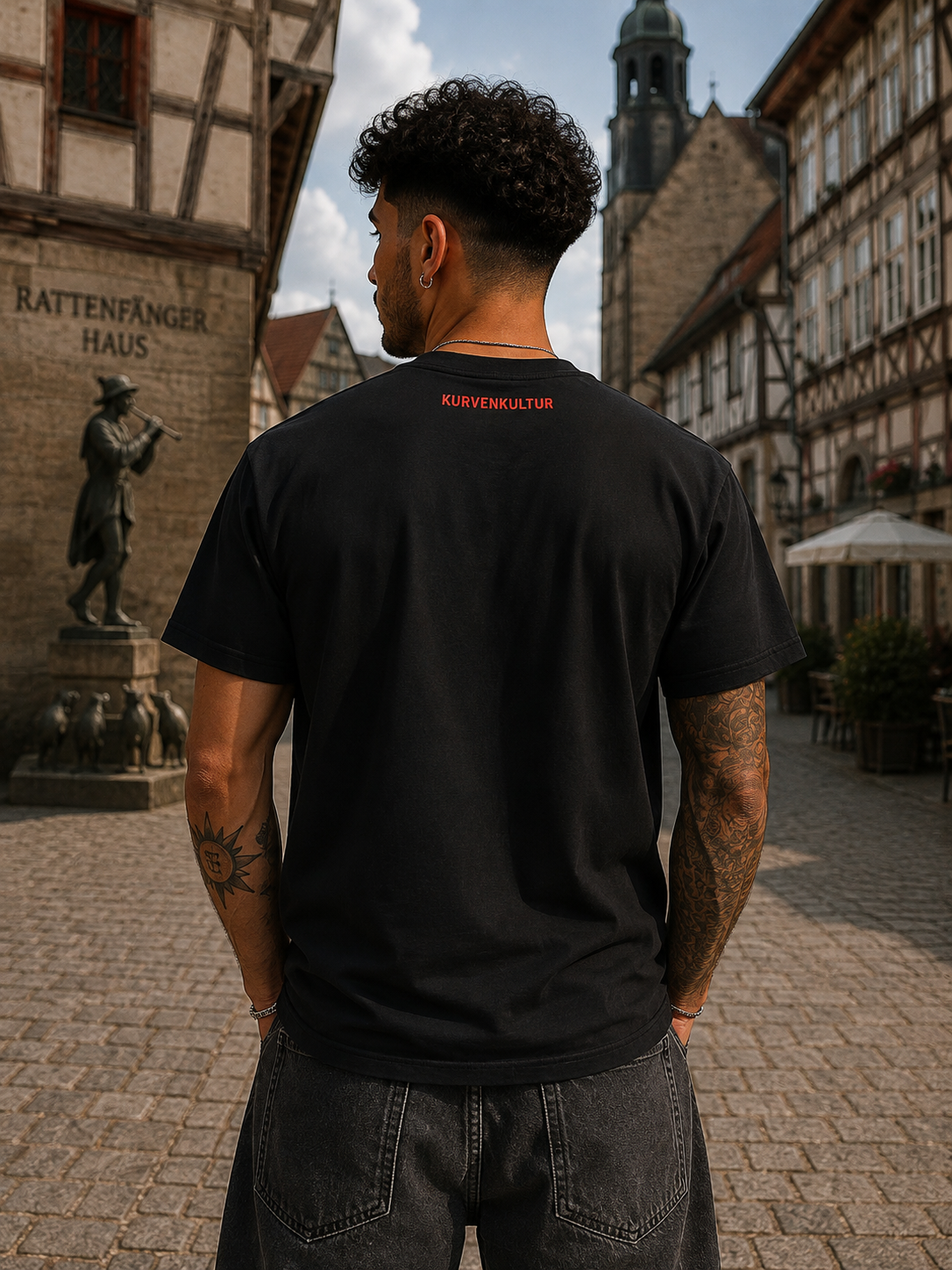 Hameln Rattenfänger Stadt Premium Streetwear T-Shirt