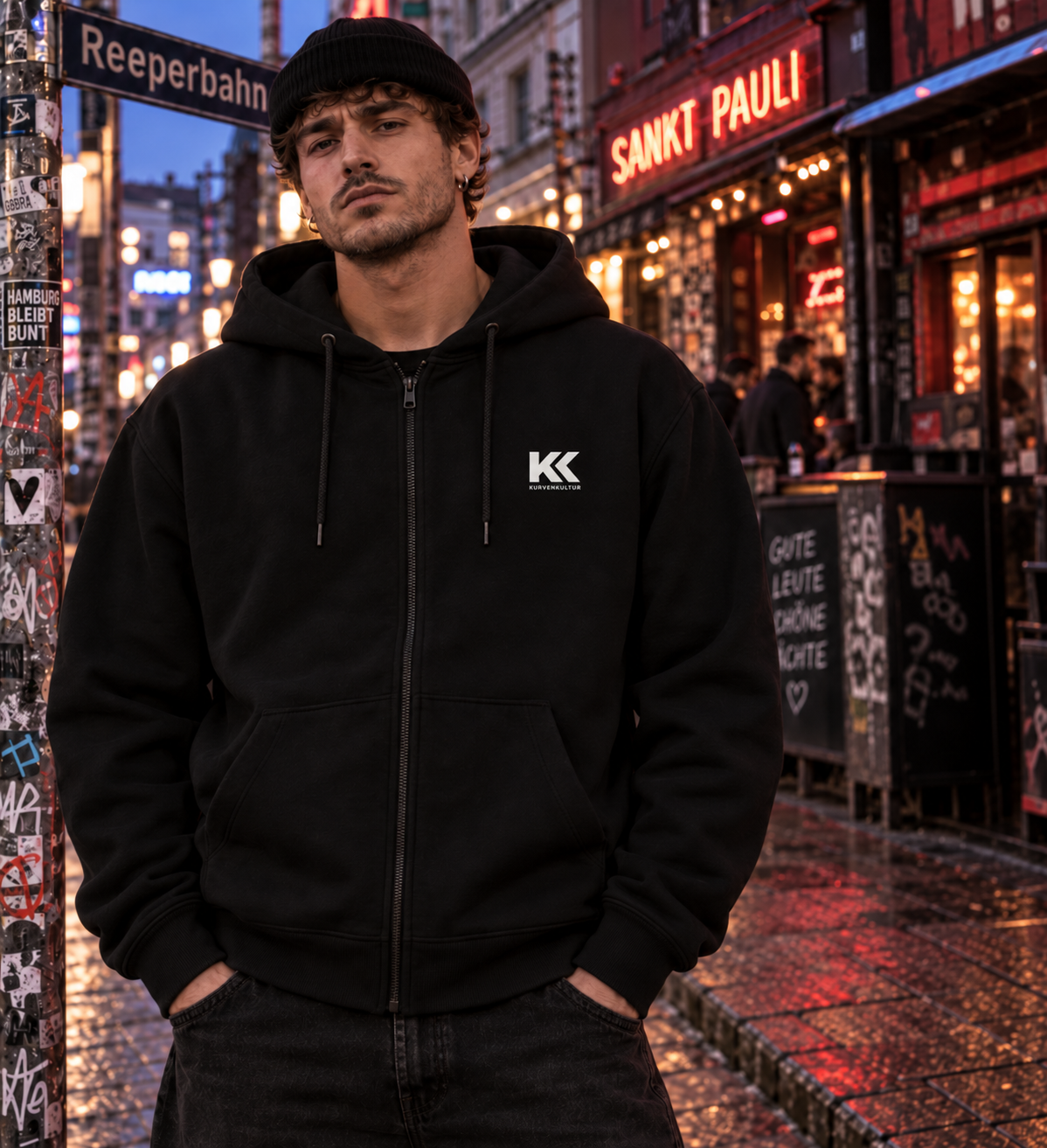 St. Pauli Zipperjacke – Heimat. Kiez. Sankt Pauli. | Kurvenkultur