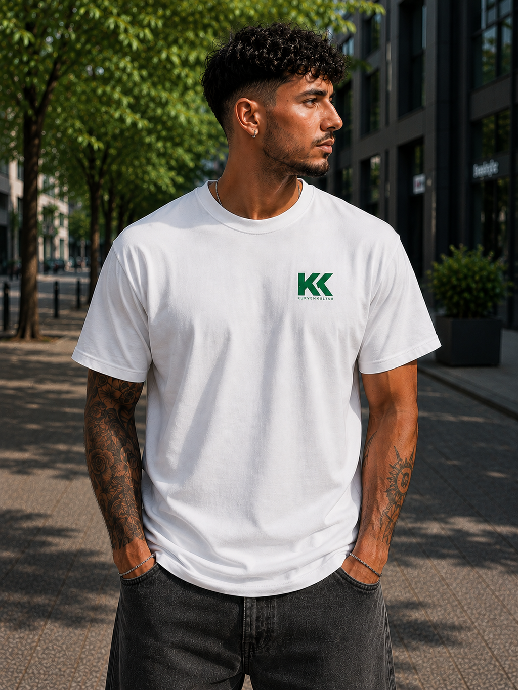 Gladbach Stadtsilhouette Premium Streetwear T-Shirt