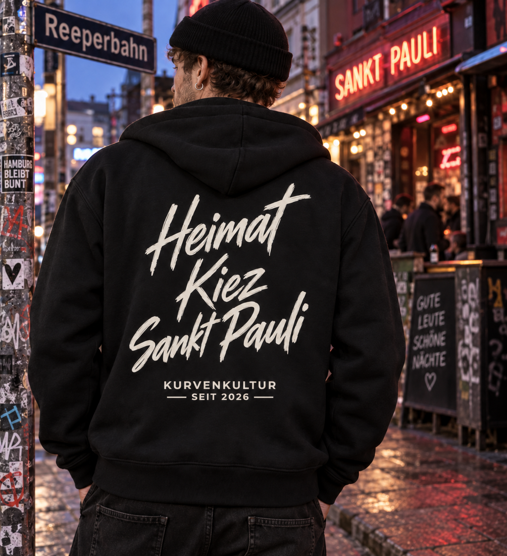 St. Pauli Zipperjacke – Heimat. Kiez. Sankt Pauli. | Kurvenkultur
