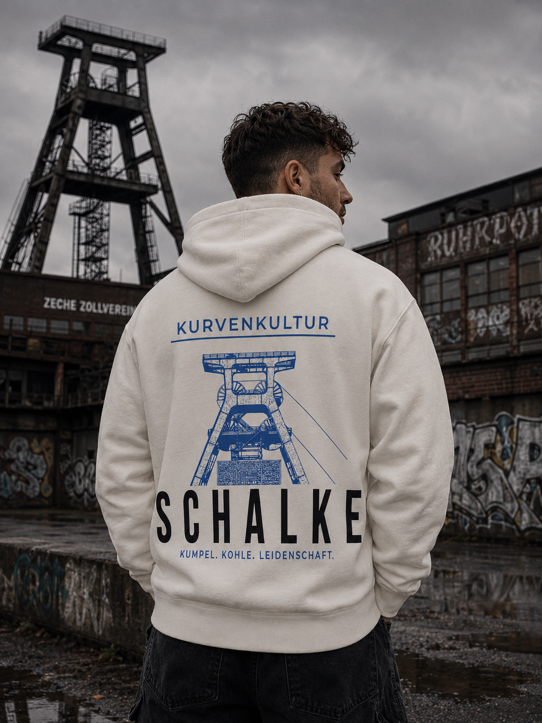 Schalke Kumpel Kohle Leidenschaft Premium Streetwear Hoodie
